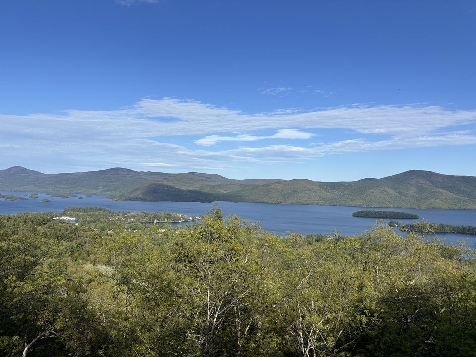 Mountain view over an Adirondack lake